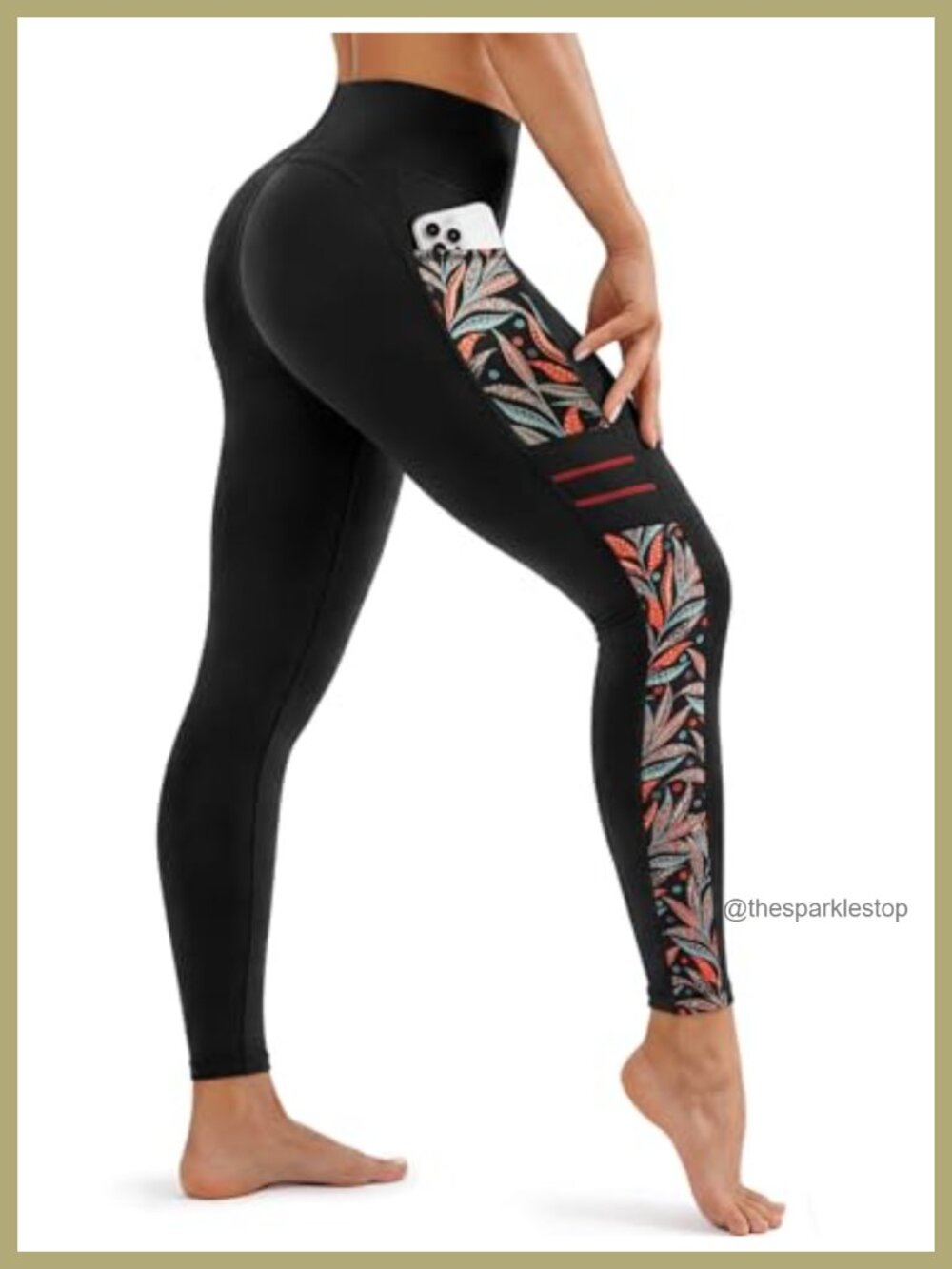 High Waisted Leggings with Pockets Tummy Control Yoga Pants Compression Workout